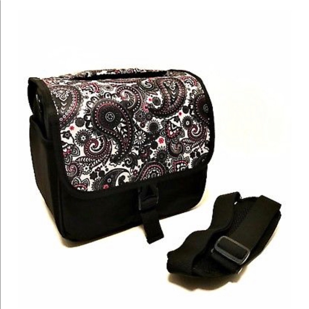 Black Paisley DSLR Camera Bag